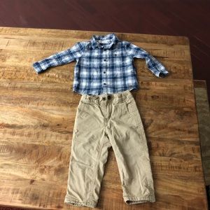 Zara toddler boy a shirt , gap pants